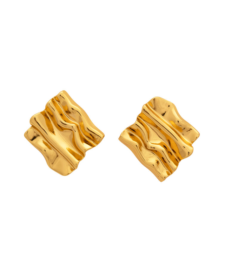 Stålörhänge Artemis Square gold