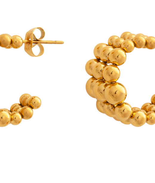 Stålörhänge Gaia Dubble Bubble gold