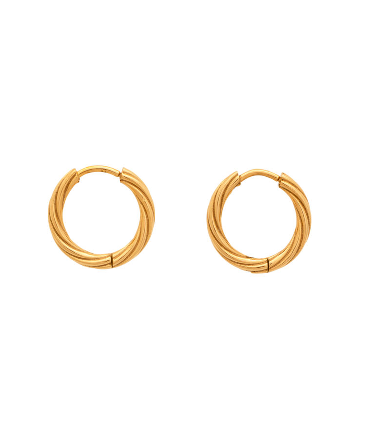Stålörhänge Theia Twisted Creol gold