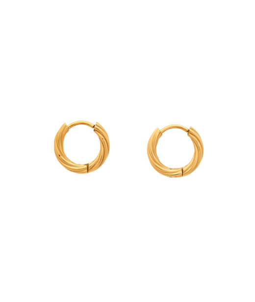 Stålörhänge Theia Petit Twisted Creol gold
