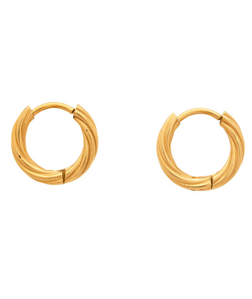 Stålörhänge Theia Petit Twisted Creol gold