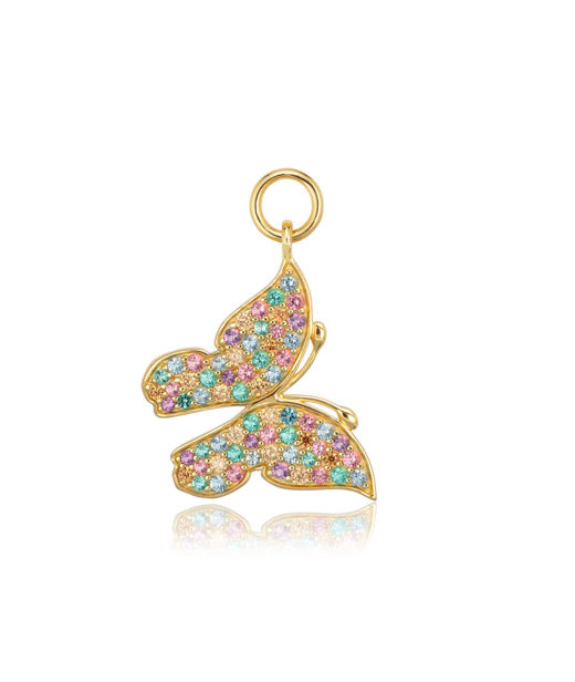 Silverhänge Farfalla Hoop Multi Charm fg