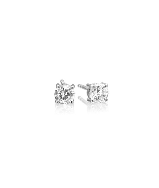 Silverörhänge Princess Round 5mm cz BS