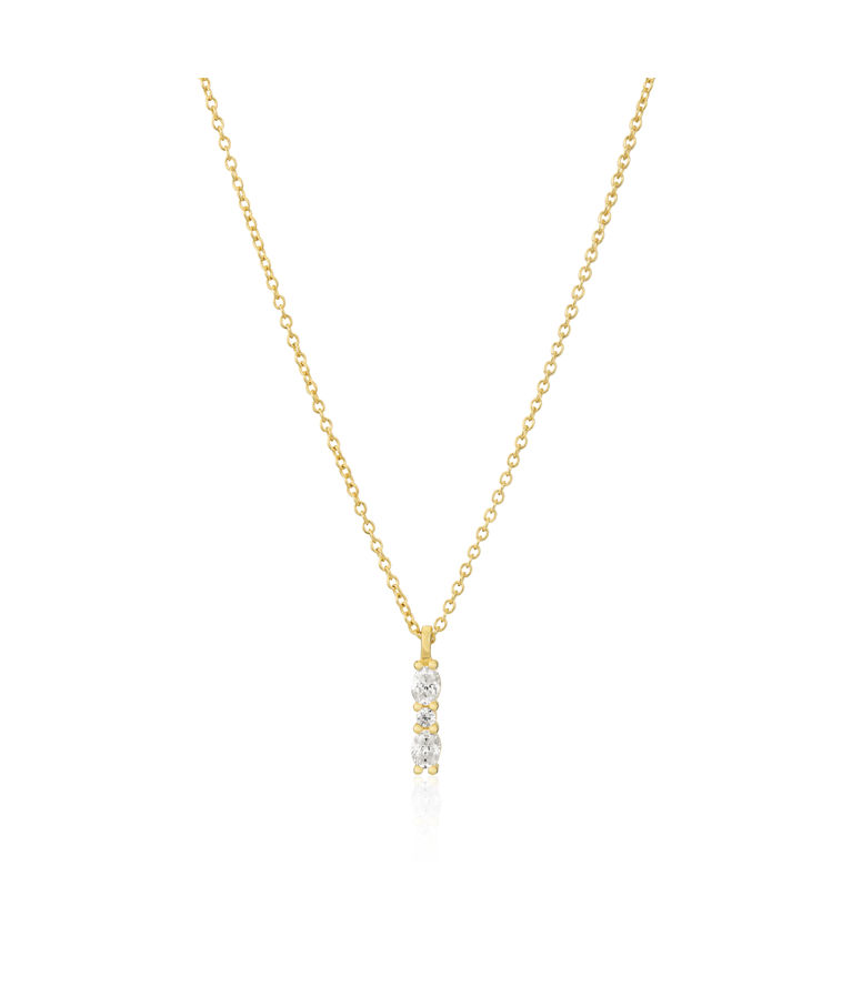 Silverhalsband Ellera Ovale Piccolo cz fg