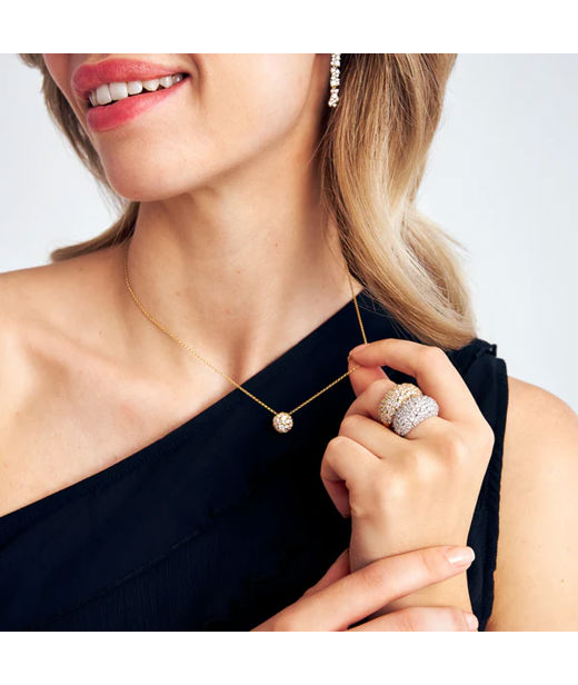 Silverhalsband Cristallo cz