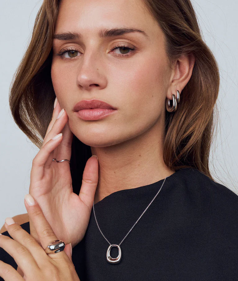 Silverhalsband Borsa Pianura Grande