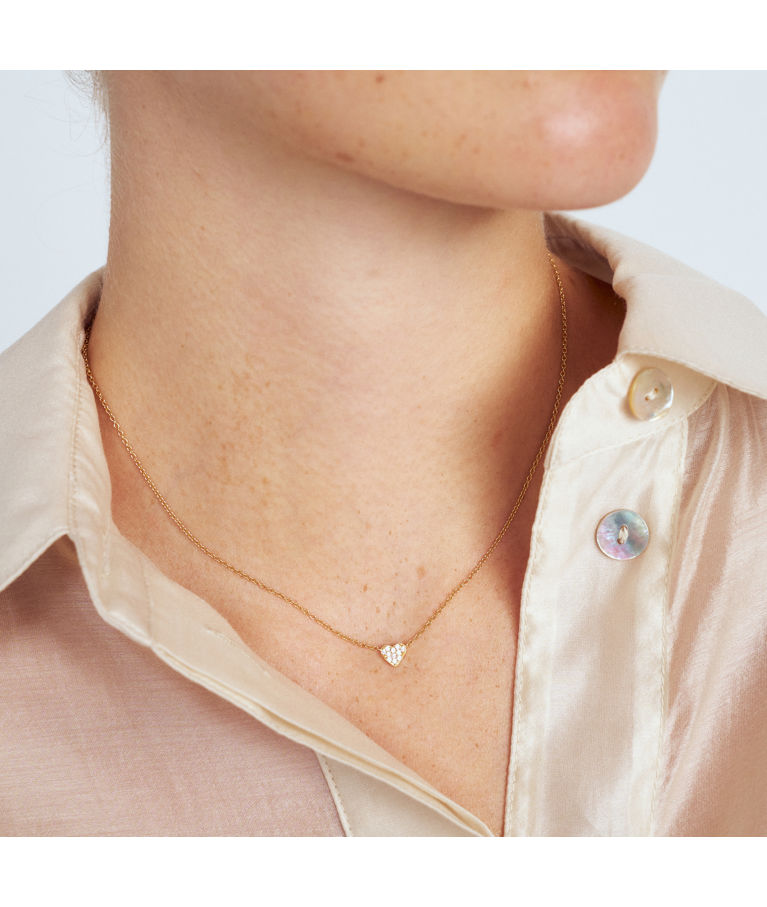 Silverhalsband Cuore