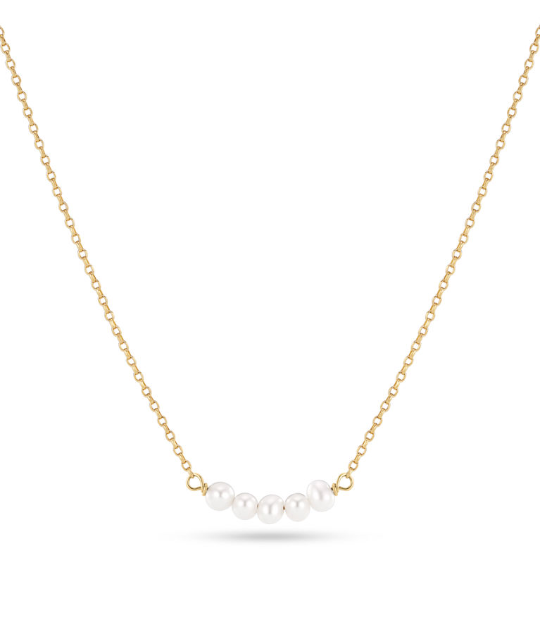 Silverhalsband Perla Cinque fg