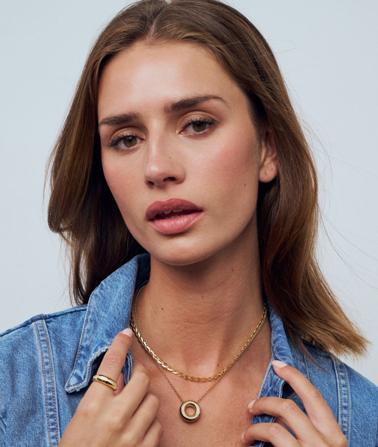 Silverhalsband Heartbeat fg