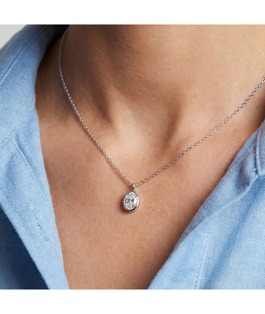 Silverhalsband SARDINIEN OVALE