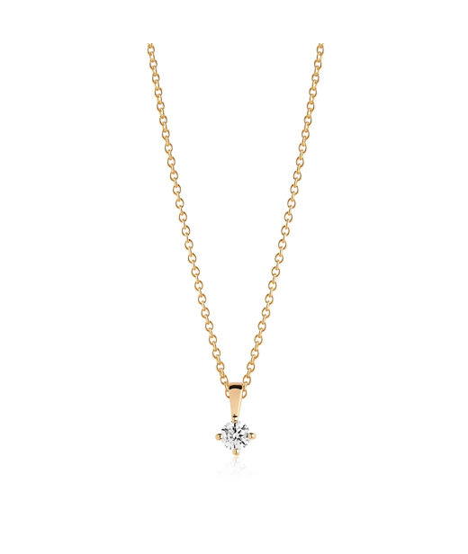 Silverhalsband Princess Round 4mm cz fg BS