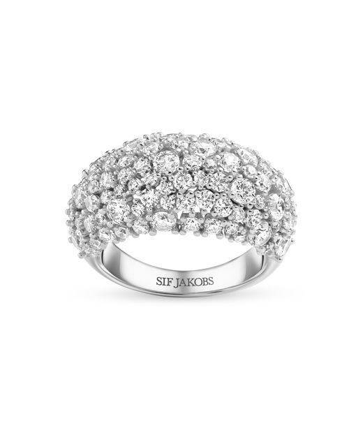 Silverring Cristallo Grande cz SIZE 58