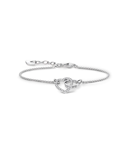 Silverarmband Together Hjärta cz SS