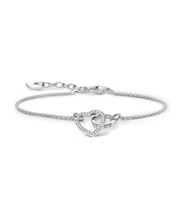 Silverarmband Together Hjärta cz SS
