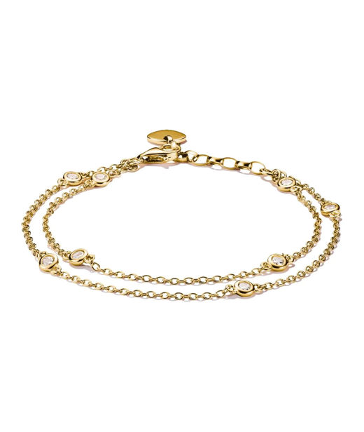 Silverarmband Zirconia Double-Row fg