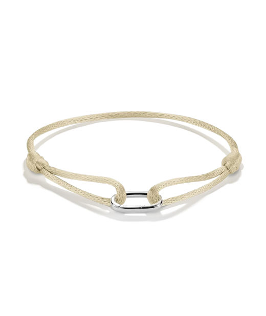 Silverarmband Beige Connect