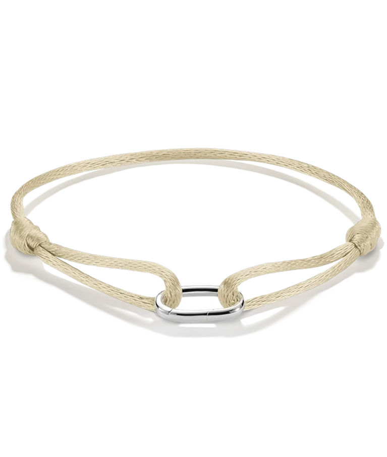 Silverarmband Beige Connect