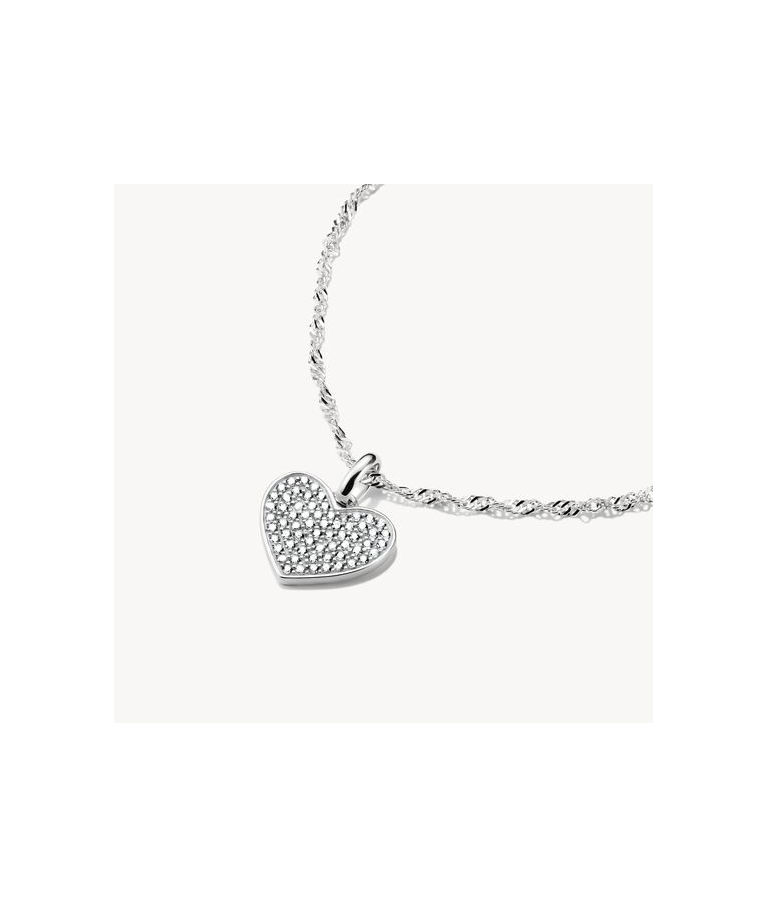 Silverberlock Pavé-Heart Connect