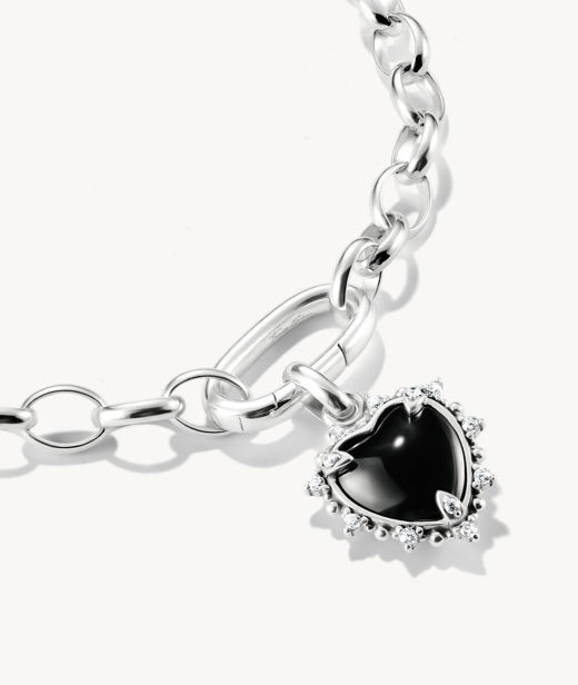 Silverberlock Black Vintage Heart Connect