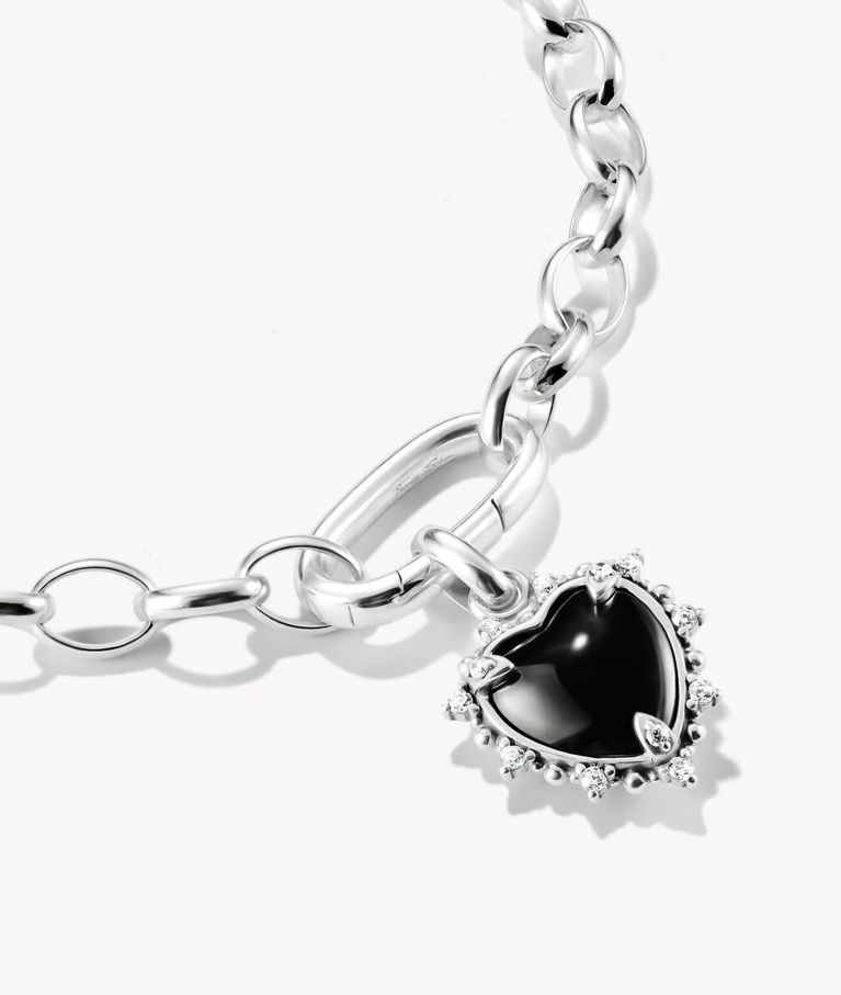 Silverberlock Black Vintage Heart Connect