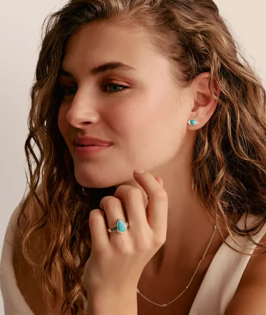 Silverörhänge Turquoise Eye Stud Elyndra