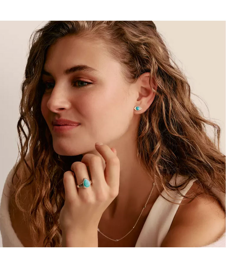 Silverörhänge Turquoise Eye Stud Elyndra