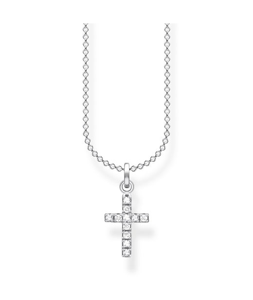 Silverhalsband Kors cz
