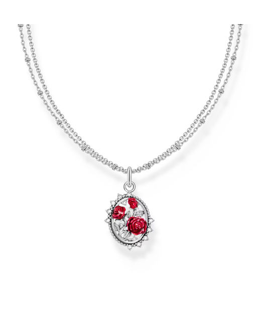 Silverhalsband True Romance Svärd Och Ros