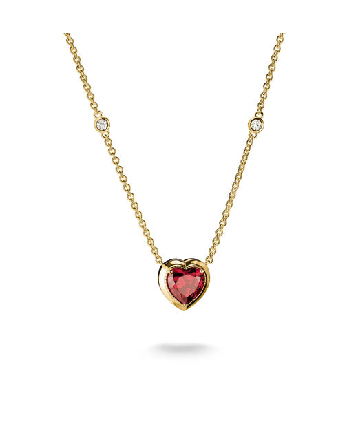 Silverhalsband Red Heart Elyndra fg