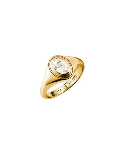 Silverring Oval White Zirconia Bold Elegance fg SIZE 54