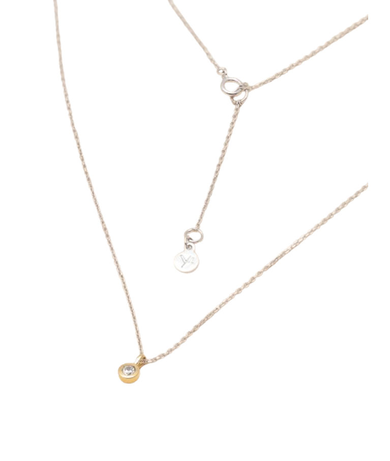 Silverhalsband Essential Diamond 0,13ct LAB fg