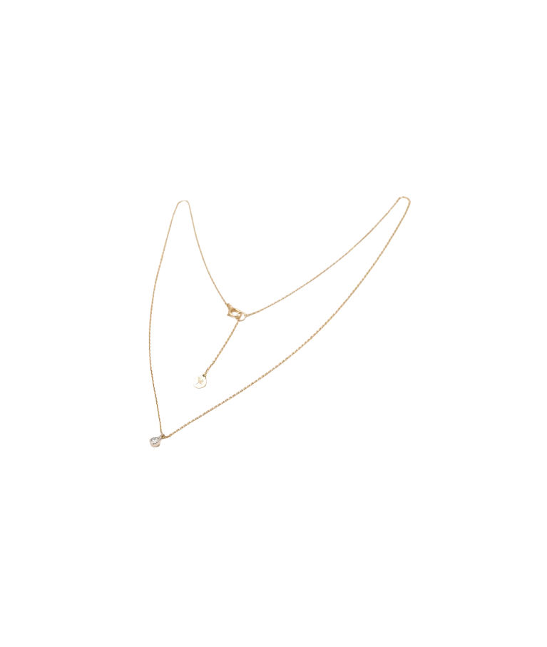 Silverhalsband Essential Diamond 0,13ct LAB