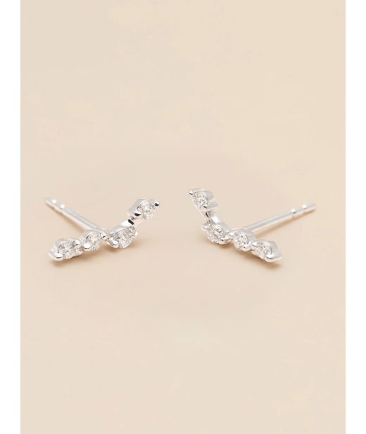 Silverörhänge Signature Diamond Swirl 0,23ct LAB
