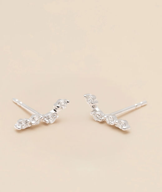 Silverörhänge Signature Diamond Swirl 0,23ct LAB