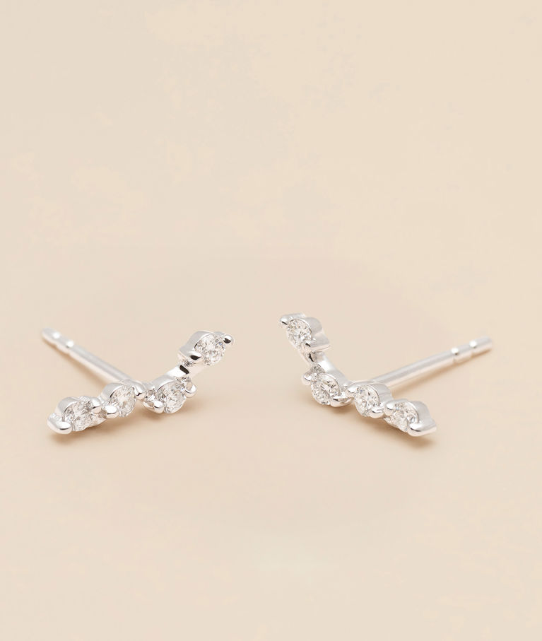 Silverörhänge Signature Diamond Swirl 0,23ct LAB