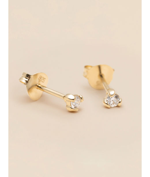 Silverörhänge Signature Stud 2,9mm 0,18ct LAB fg