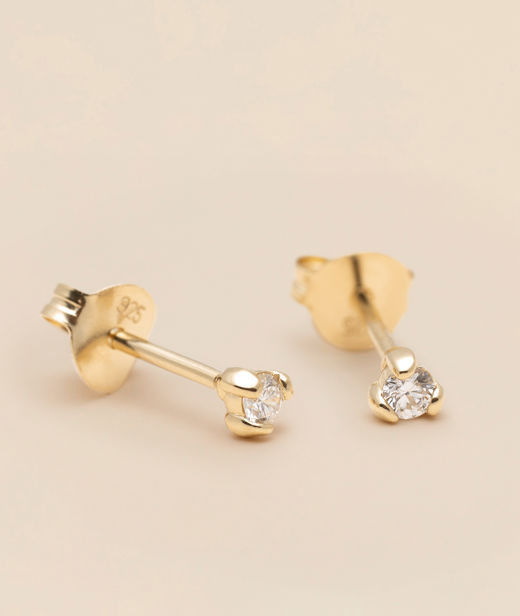 Silverörhänge Signature Stud 2,9mm 0,18ct LAB fg