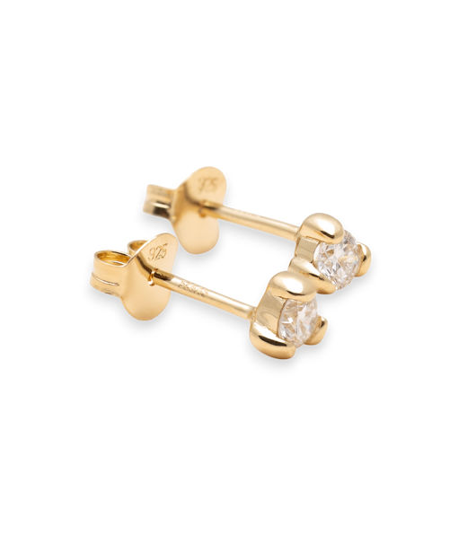 Silverörhänge Signature Stud 3.4mm 0,3ct LAB fg