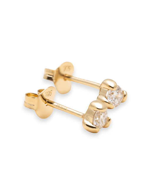Silverörhänge Signature Stud 3.4mm 0,3ct LAB fg