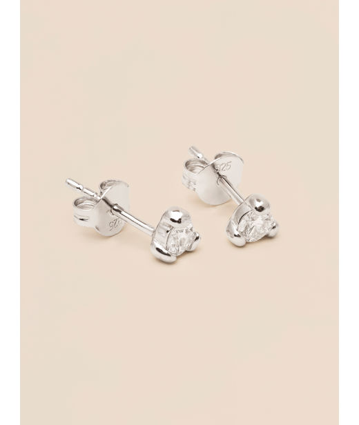 Silverörhänge Signature Stud 3.4mm 0,3ct LAB