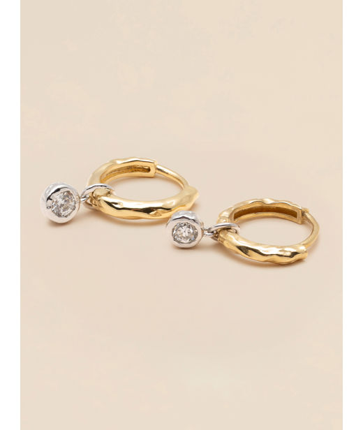 Silverörhänge Essential Diamond Hoop 0,26ct LAB fg
