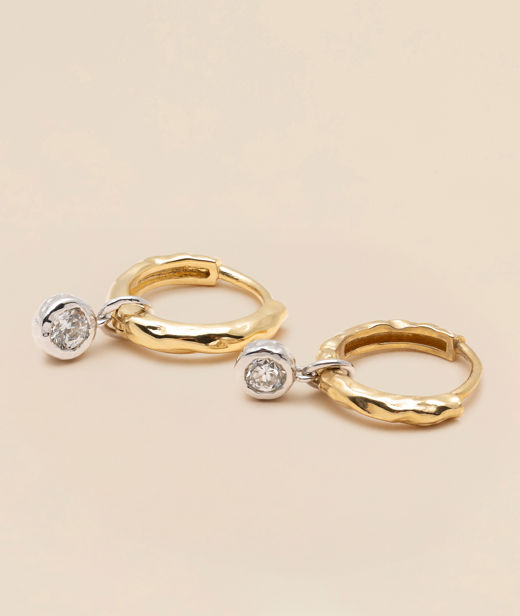 Silverörhänge Essential Diamond Hoop 0,26ct LAB fg