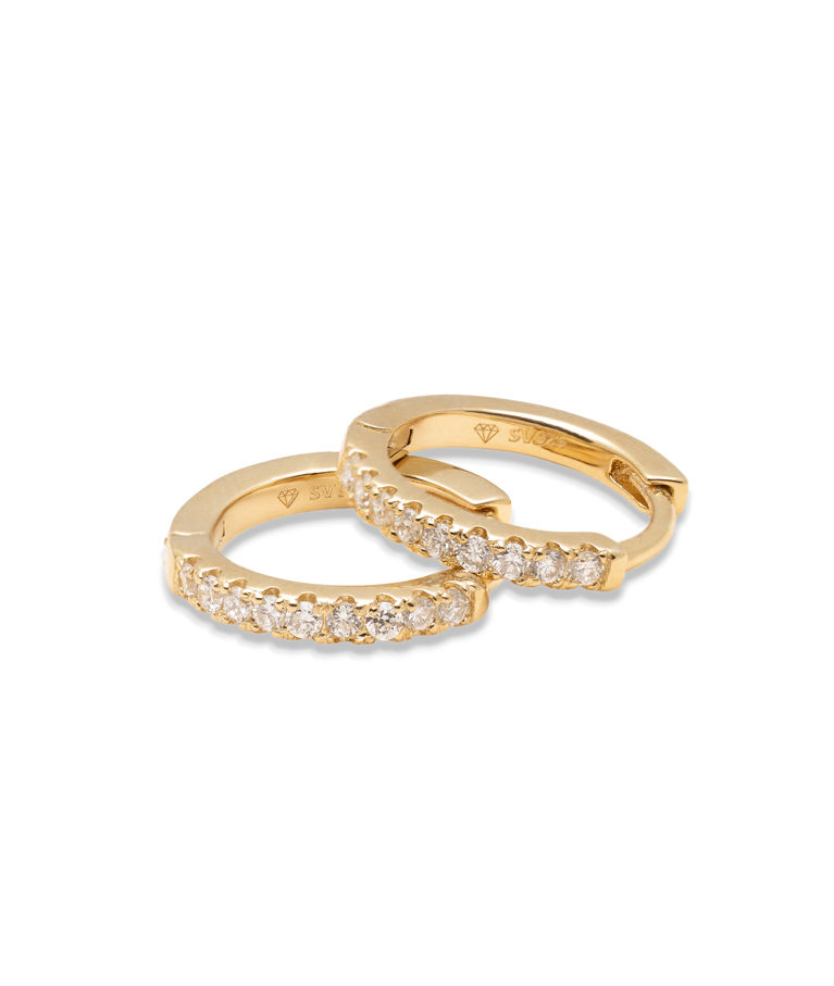 Silverörhänge Alliance Diamond Hoops 0,18ct LAB fg