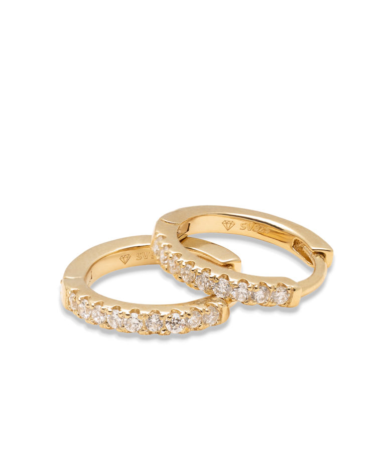 Silverörhänge Alliance Diamond Hoops 0,18ct LAB fg
